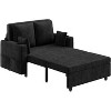 3-in-1 Convertible Sofa Bed w/ Cup Holders & USB - Sleeper, 56" Loveseat for Living Room, Apartment - 4 of 4