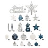 COZONY 70Pcs Christmas Ball Ornaments Set, Shatterproof Hanging Tree Ornaments with Merry Christmas Sign & Top Tree Toppers, Blue Xmas Party Decor - 3 of 4
