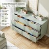 Whizmax Fluted 6 Drawers Dresser, Curved Profile Design, Dresser TV Stand, Wood Drawer Organizer for Bedroom, Living Room, Hallway - 4 of 4
