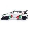 Toyota Pandem GR Yaris RHD "Rally Livery" White with Red and Green Graphics 1/64 Diecast Model Car by Pop Race - 3 of 4
