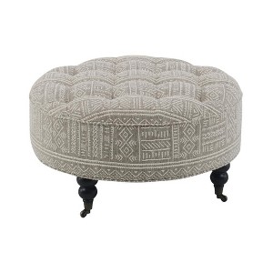 Acme Furniture,Upendo Ottoman casters, Pattern Fabric - 1 of 3