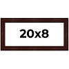 PosterPalooza | Panoramic Distressed Brown Picture Frame - UV Acrylic, Foam Board Backing, Hanging Hardware - 2 of 4