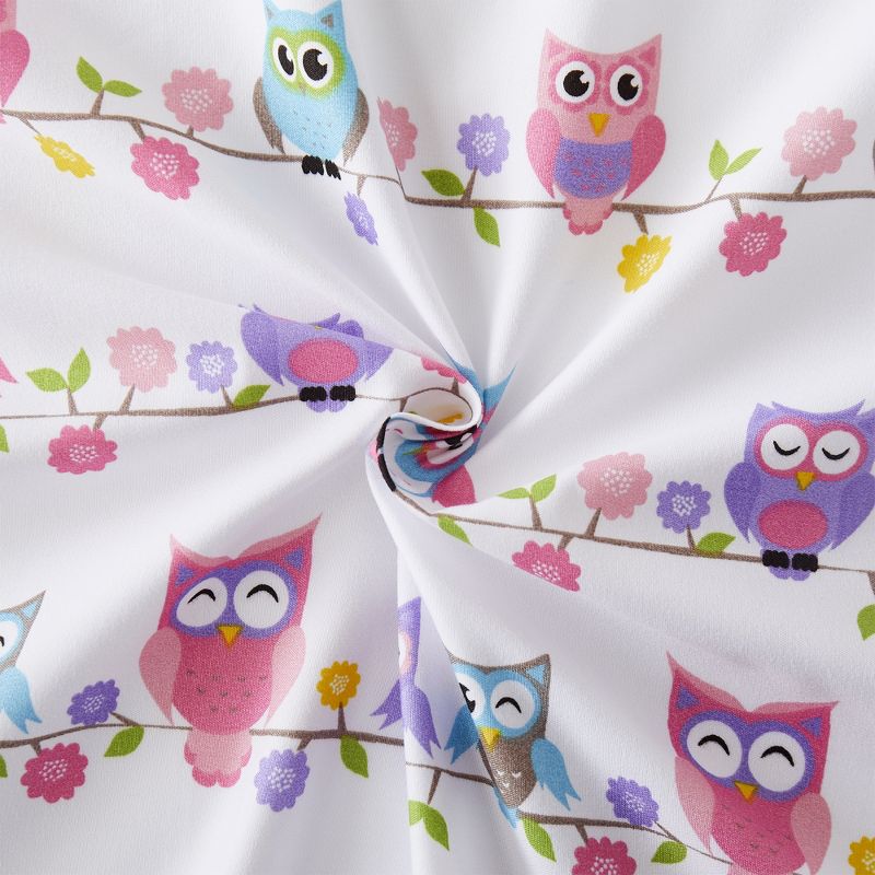 Colorful Owls Microfiber Kids' Sheet Set By Sweet Home Collection™, 3 of 6