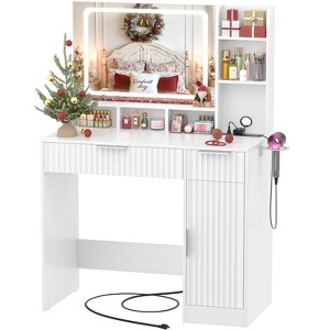 Besiost Makeup Vanity Desk with Mirror Light and Drawers - 1 of 4