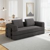Racxily Convertible Sofa Bed with Pillow - Corduroy Folding Couch, Loveseat Sofa for Living Room, Bedroom, Lounge - 2 of 4