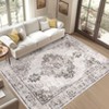 Boho Vintage Living Room Area Rug, Lightweight Non-Shedding Carpet Non Slip Thin Printed Super Soft Floor Carpet Throw Rugs for Bedroom Dining Room - 2 of 4