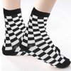 Black and White Checkered Socks (Women's Sizes, Adult Medium) from the Sock Panda - 2 of 3