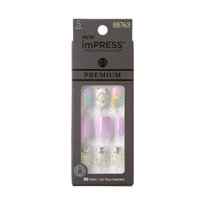 KISS Products colorFX by imPRESS Press-On Fake Nails - Short Squoval - Sweet Life - 30ct
