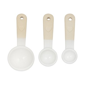 Mason Cash Rustic Charm Measuring Spoons, Set of 3 Stoneware Spoons (1 tbsp to ¼ tsp) - 1 of 4