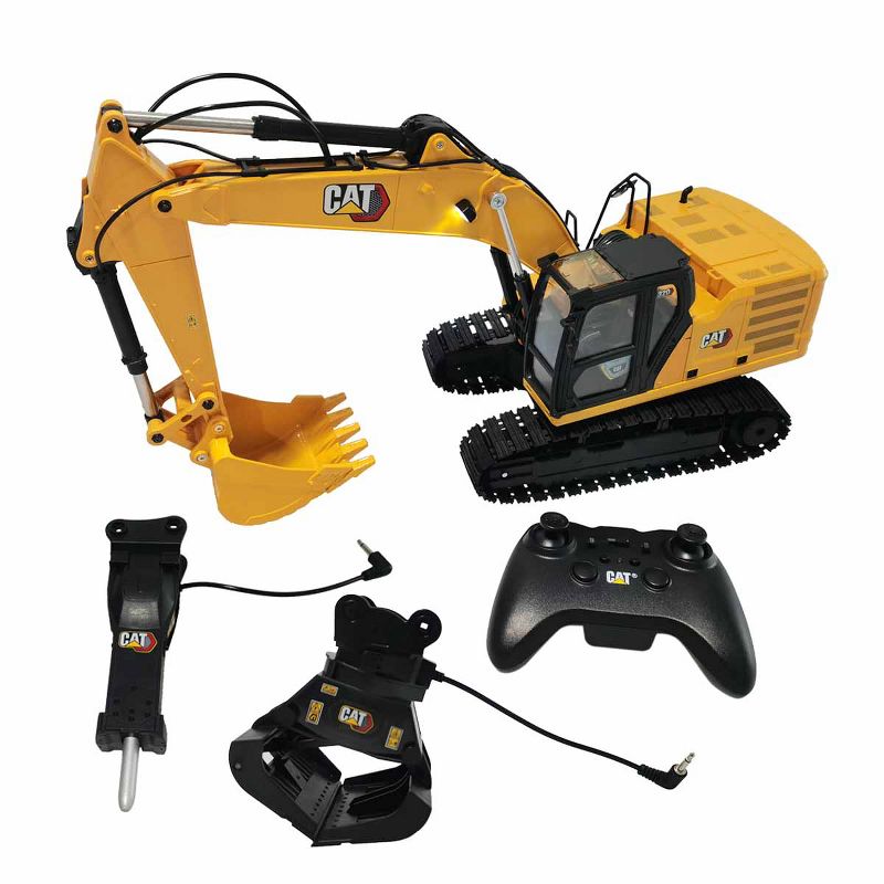Diecast Masters 1/16 Radio Control Caterpillar 320 Excavator with Bucket, Grapple and Hammer 28005, 1 of 9