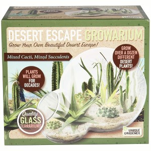 Unique Gardener: Desert Escape Growarium - DIY Cactus & Succulent Terrarium Kit - 1 of 4