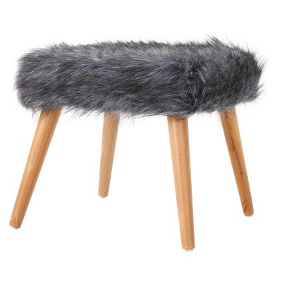 faux fur ottoman target