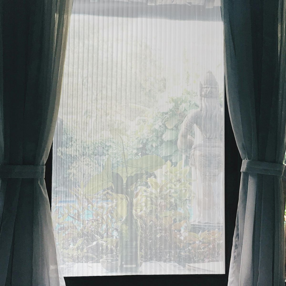 Unique Bargains Vertical Pattern Window Privacy Film 39.37"L x 17.72"W Clear 1 Pc