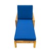 NicBex Acacia Wood Outdoor Lounge Chair with Adjustable Backrest, Patio Recliner for Patio, Garden, Terrace, Poolside, Blue - 4 of 4
