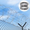 VEVOR Razor Wires, 98 ft Razor Barbed Wire, 2 Rolls Razor Wire Fencing Razor Fence,Double Spiral Razor Ribbon Barbed Wire Galvanized Razor Wire Fence - 2 of 4
