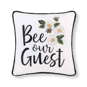 C&F Home 10" x 10" Bee Our Guest Embroidered Throw Pillow