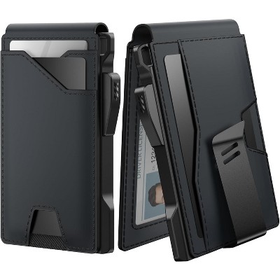 Paaaawaters typecase Tactical Wallet for Men Card Holder: Pop Up Card Case, Genuine Leather, Smart, RFID Blocking