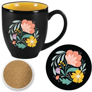 Courtside Market Floral Study I 16 oz Mug & Ceramic Coaster Set - 1 of 1