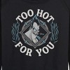 Women's - Disney Villains - Hades Too Hot For You Lightweight French Terry Wide Neck Long Sleeve Shirt - 2 of 4