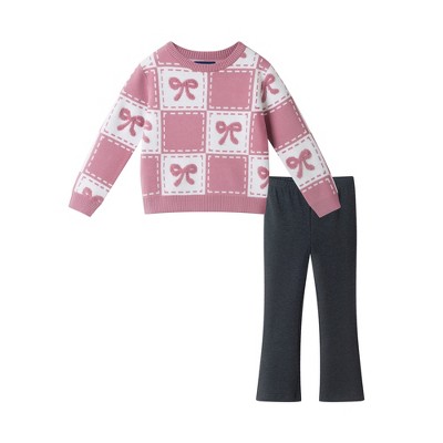 Andy & Evan  Toddler  Bow Icon Chenille Sweater w/Jegging Set