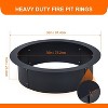 GOCAPTAIN Inner Fire Pit Ring with Outdoor Steel Firepit Ring Large Bonfire Fire Pit Insert Round - Steel for High Temp, DIY Fire Ring Cooking Kit - 3 of 4