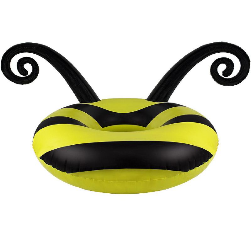 Poolmaster 48" Inflatable Bumblebee 1-Person Swimming Pool Inner Tube Float - Black/Yellow, 1 of 3