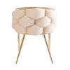 Elegant Velvet Arm Chair with Gold Legs, Modern Accent Chair with Full Back Support for Living Room, Office, Bedroom -Christopher Knight Home - 4 of 4