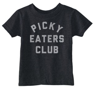 Toddler Funny T Shirts Picky Eaters Club Sarcastic Food Graphic Novelty Tee For Toddlers - Crazy Dog Toddler T Shirt - 1 of 4