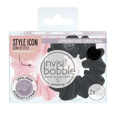 invisibobble Sprunchie Multipack Hair Elastics - True Black & Prima Ballerina - 2ct