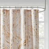 Vanessa Printed Marble Metallic Shower Curtain Blush/Gold - image 2 of 4