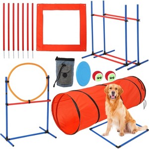 PVC Dog Agility Training Equipment Set - Stackable Cones & Hurdles, Easy Setup Versatile Tools for Speed & Fitness - 1 of 4