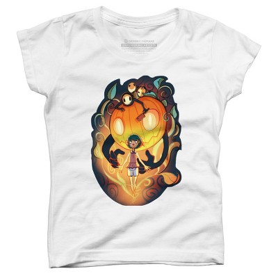 Girl's Design By Humans Halloween Spirit By AshenWorks T-Shirt