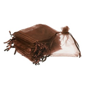 Unique Bargains Drawstring Mini Gift Candy Christmas Party Wedding Organza Bags 50 Pcs - 1 of 4