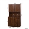 COWLOWN Tall 6-Door Wardrobe & Storage Cabinet with Drawer, Modern Wardrobe for Bedroom, Kitchen - 2 of 4