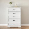 Drawer Dresser, Modern Fluted Dressers for Bedroom with Wood Top, Wooden Dresser & TV Stand,Clothes Storage for Living Room,Hallway - 3 of 4