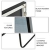 VYNXARIA 60 "x 17" Rectangular Wood frame full length mirror, dressing mirror, bedroom porch, decorative mirror, clothing store, floor mounted,Black - 3 of 4