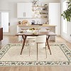 Acekool Floral Area Rug Machine Washable Pearl Velvet Low-Pile Non-Slip Carpet for Living Room Bedroom - 2 of 4