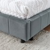 Lyngins Full Size Upholstered Tufted Daybed,Sofa Bed Frame with Velvet Backrest and Armrests,Full Size Bed for Bedroom,Living Room - 4 of 4
