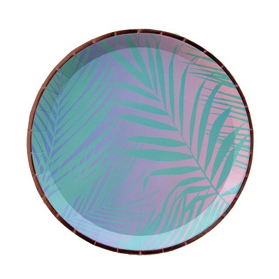 Jollity & Co. - Shake Ya Palm Dinner Plates - Pack of 8 Paper Plates