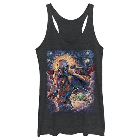 Women's Star Wars The Mandalorian Starry Night Best Friend Portrait ...