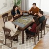 JVNOXKDetachable Tabletop Board Game Table (4-6) Solid Wood Legs Gaming Dining Table with Rotating Cup Holder-Vintage Brown(Chairs not included) - 2 of 4