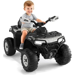 12V Electric Ride On Car for Kids 3-8 Years, 2 * 45W Motor, Remote Control, LED Lights, Music Player & Emergency Brake, Battery Powered Cars for Kids - 1 of 4