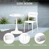 WestinTrends Playa 3-Piece Outdoor Round Metal Patio Dining Table Set With Stackable Patio Chairs - 3 of 4