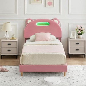 Twin Bed Frame with LED Lights - 1 of 4