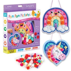 Creativity for Kids Pom Pom Pictures Magical DIY Art Kit: Yarn, Templates, Googly Eyes, Felt, Plastic, Ages 3+ - 1 of 4