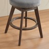 PAGED Counter Height Bar Stools Set of 2, 360°Swivel Counter Stools with Sturdy & Spacious Base, Velvet Dining Chairs for Kitchen Island - 4 of 4