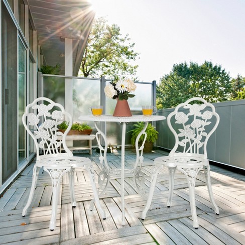 White cast aluminum patio furniture new arrivals