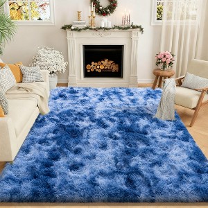 5x7 Area Rugs for Bedroom, Soft Fluffy Shaggy Rug for Living Room Kids Room Home Decor - 1 of 4