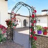 Metal Garden Archway Trellis, Climbing Plant Support for Vines, Roses, Freely Assembled Outdoor Arbor – Cuddlewood - 3 of 4