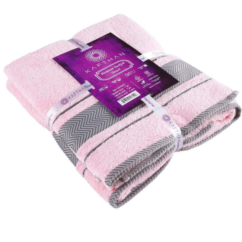 Kafthan Textile Fishbone Cotton Bath Towels (Set of 4), 3 of 7
